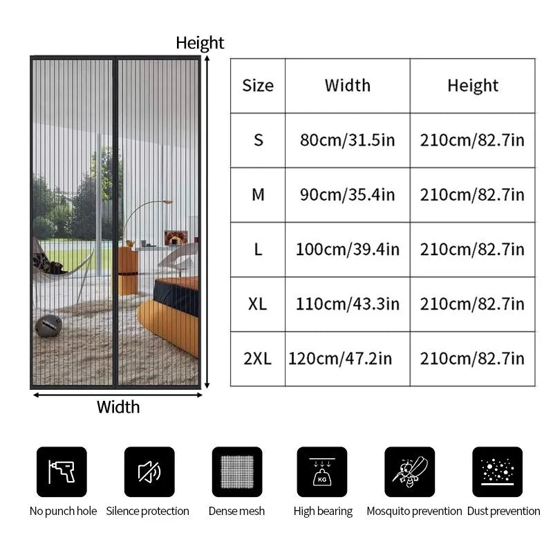 Magnetic Screen Door Curtain